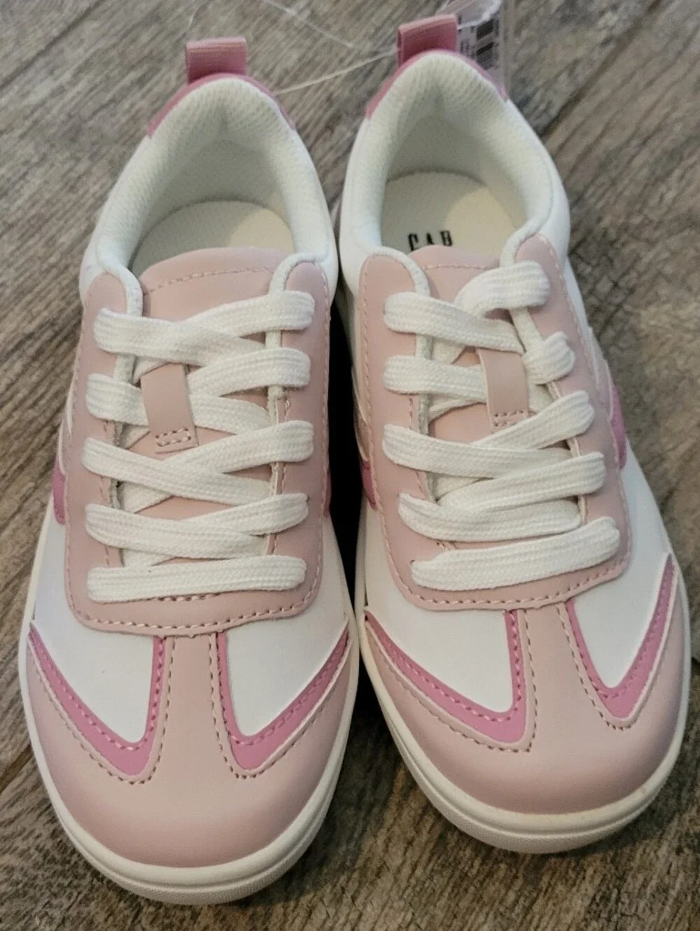 GAP Kids Trainer Sneaker Shoes Pink Colorblock Memory Foam Lace Up Barbiecore